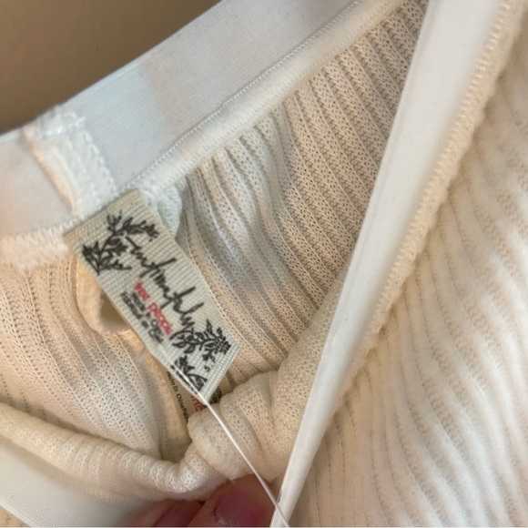 Free People Intimately ivory ribbed leggings Size Small - Picture 4 of 6